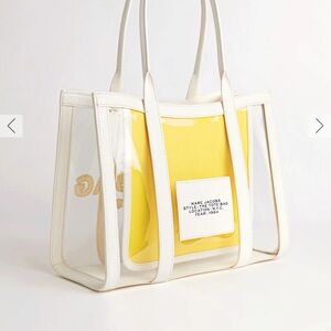 Marc Jacobs Yellow and White Structured Tote
